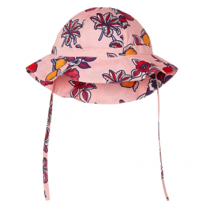 Petit Bateau Cotton Bucket Sun Hat 3/6m-Pink